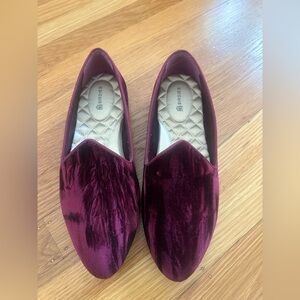 Birdies Heron Velvet Loafers - Deep Burgundy